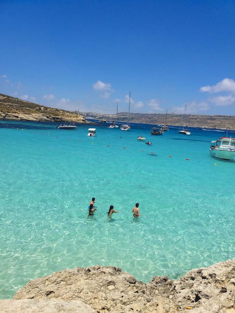 Błękitna laguna Malta wyspa Comino