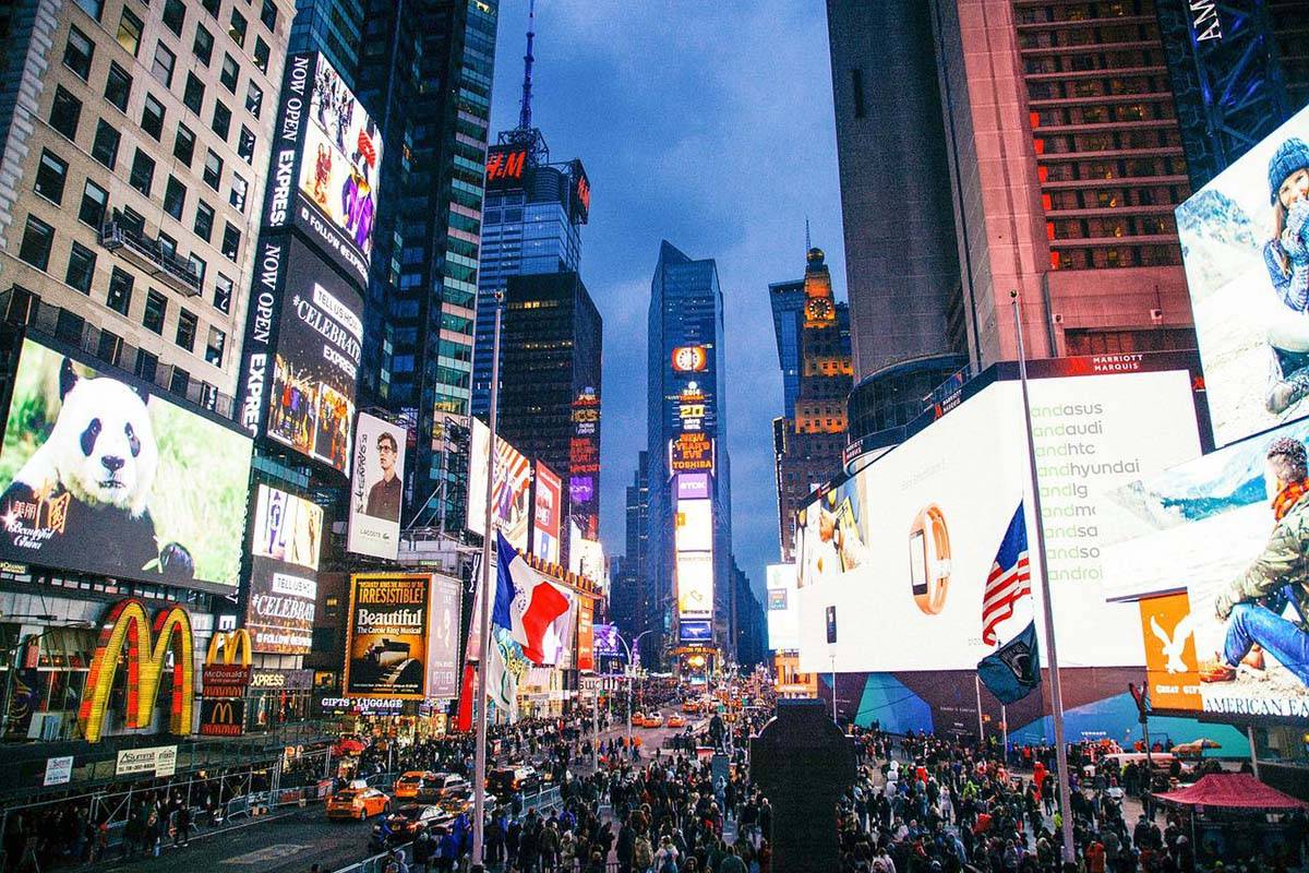 Times Square darmowa atrakcja Nowego Jorku