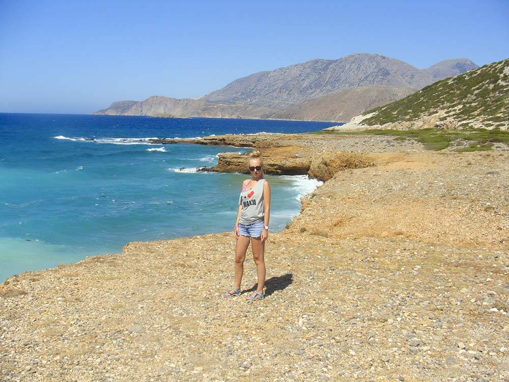 Grecja Kreta wybrzeże i błękitne morze