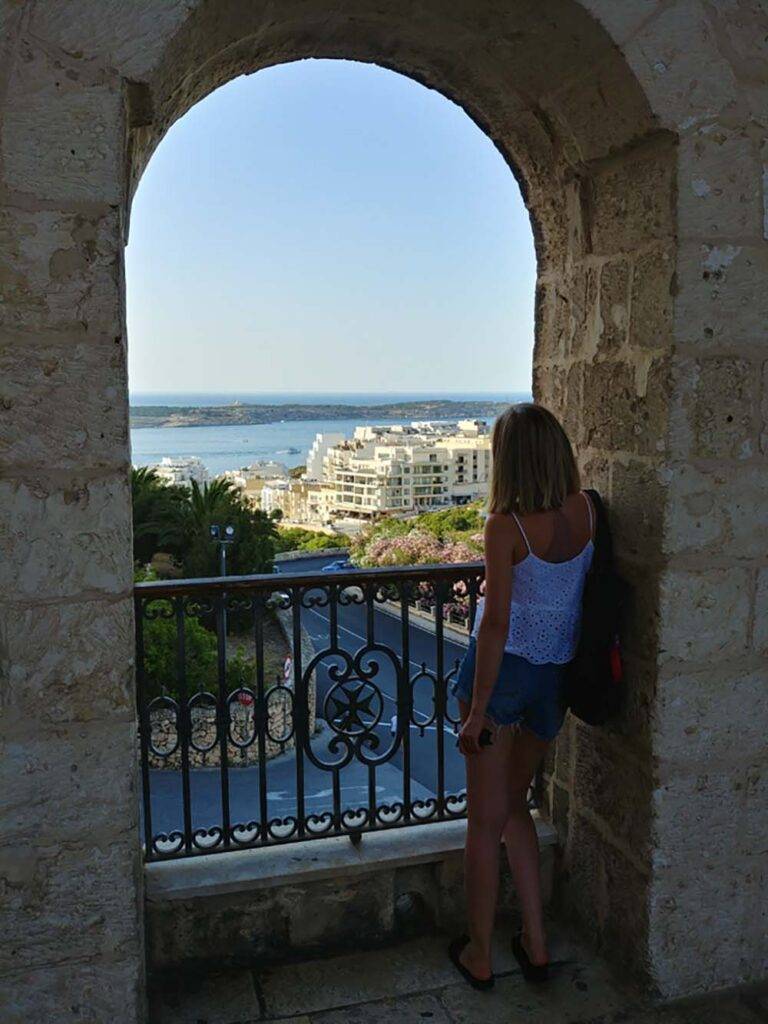 Malta Mellieha widok na miasto