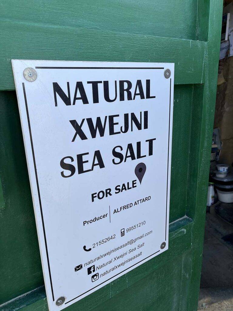 sklepik z solą morską na Gozo