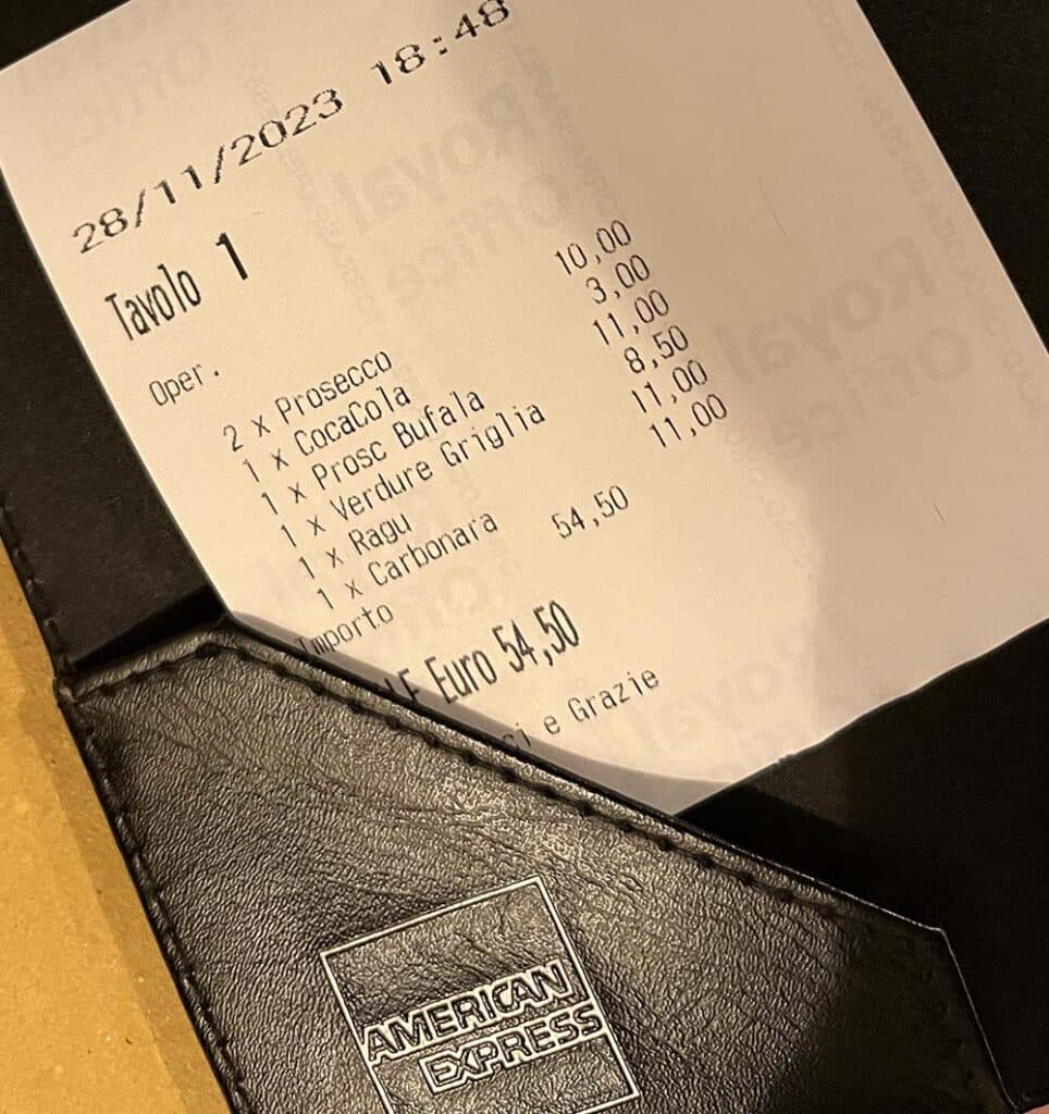 Ile kosztuje makaron w restauracji w Rzymie