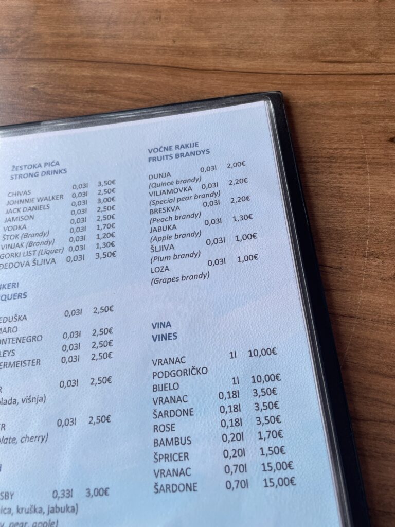 ceny dan w resturacji czarnogora Czarnogóra wszystko, co musisz wiedzieć przed podróżą, plus Ciekawostki! Czarnogóra ceny